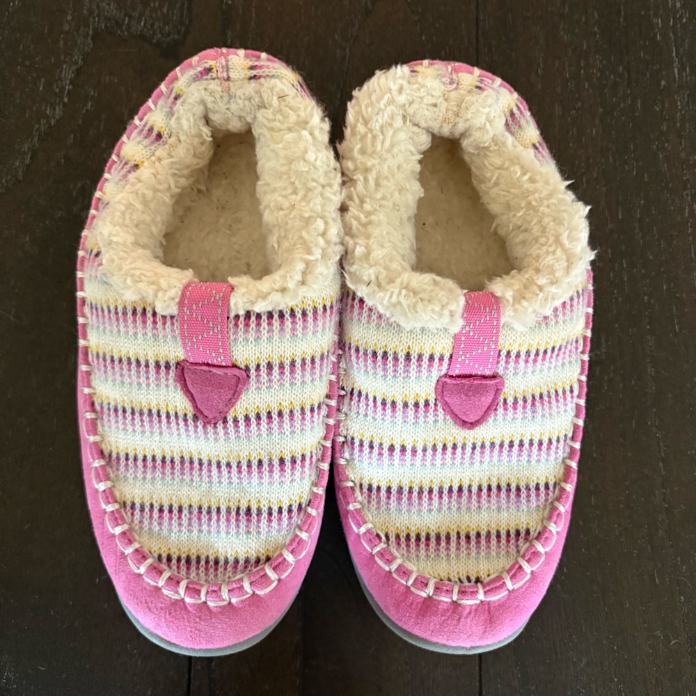 Northsude Avery Slipper Shoes Faux Fur Lined Cozy Warm‎ Size Girl’s 13 Knit
